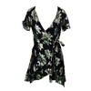 Wrapped Golden Flower Mid- Dress