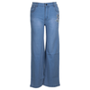 Multi Color Flower Stone Work Straight Fit Jeans