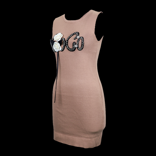 Knitted Beads Work Midy Dress