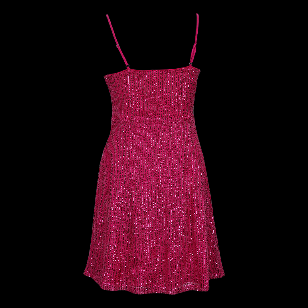 Short Hot Pink Sequnce Dress