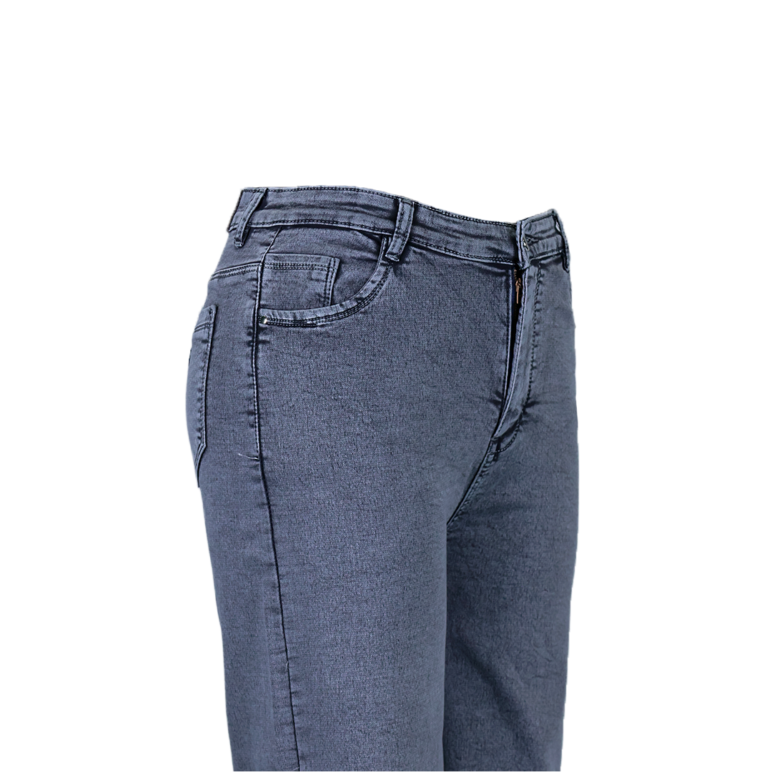 Side Button Flow Loose Fit Denim