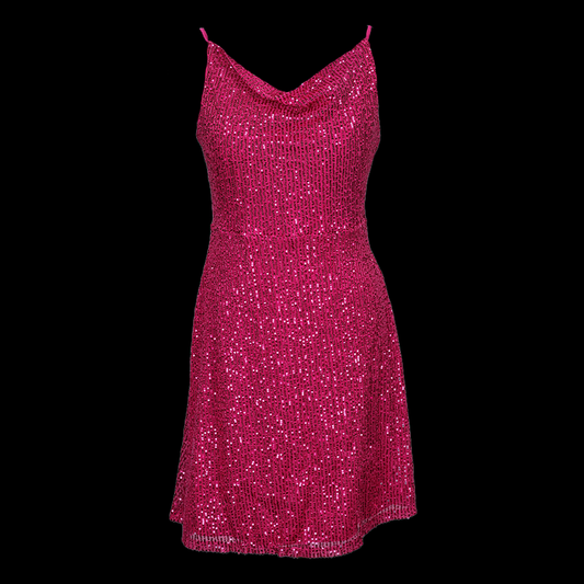 Short Hot Pink Sequnce Dress