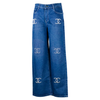 Channel Stone Work Loose Fit Denim
