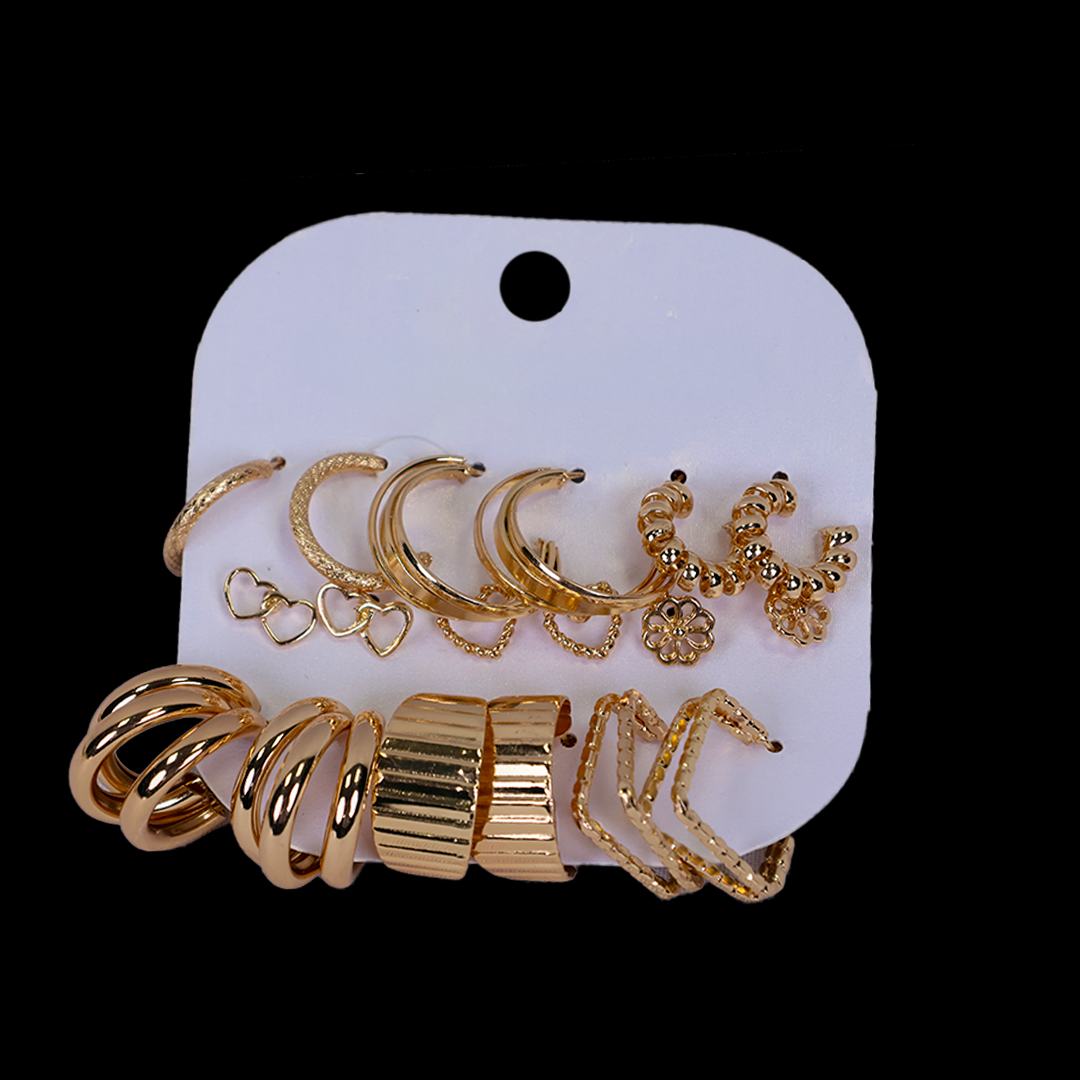 Trendy Multi-Design Hoops And Tops