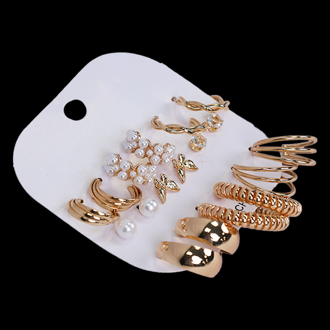 Trendy Multi-Design Hoops And Tops