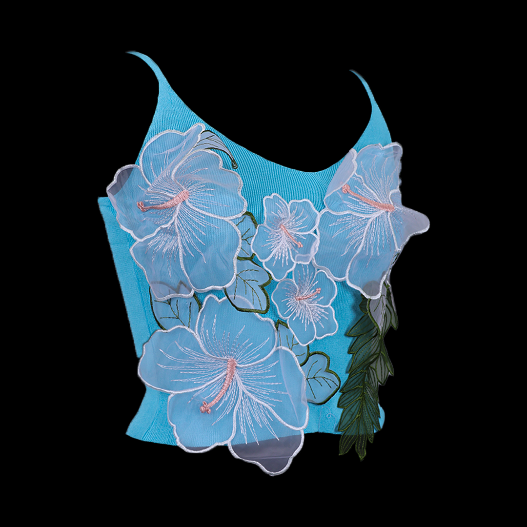 Glam Flower Crop Top