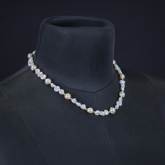 Uneven Pearl Necklace