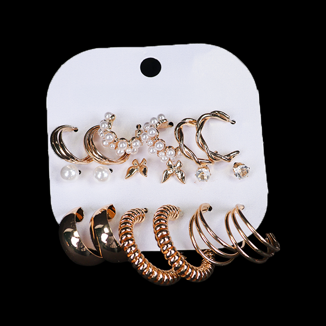 Trendy Multi-Design Hoops And Tops