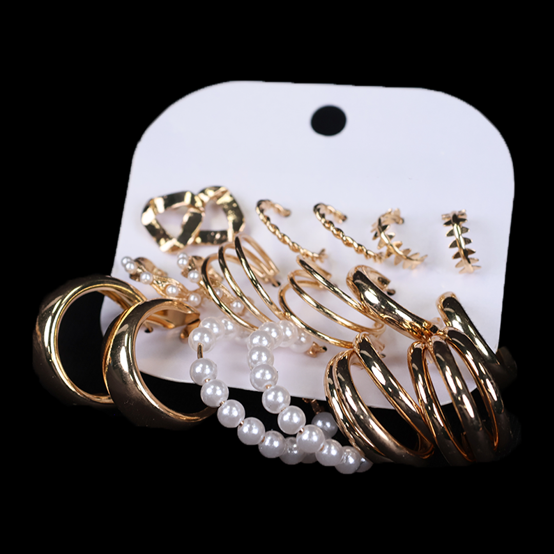 Trendy Multi-Design Hoops And Tops