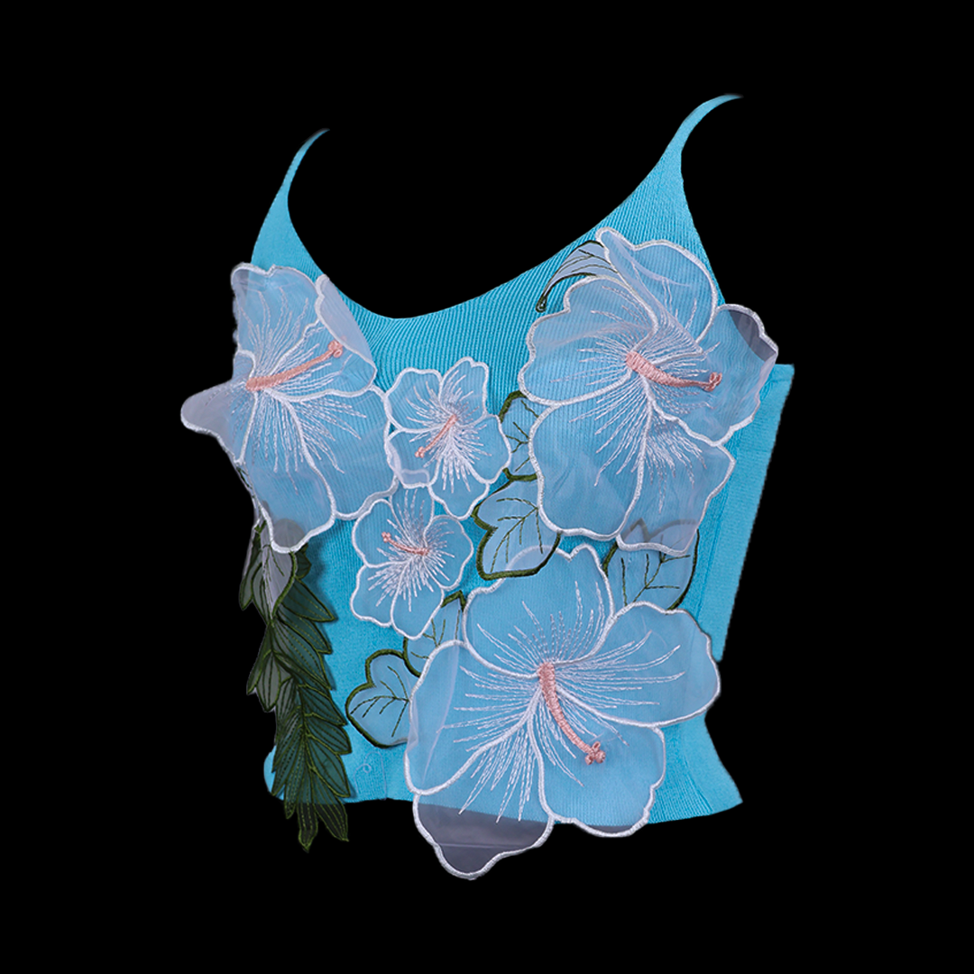 Glam Flower Crop Top