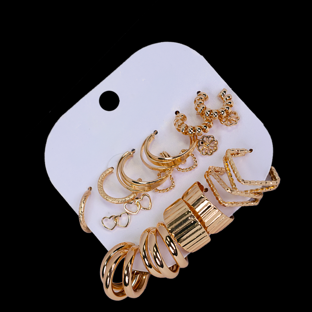 Trendy Multi-Design Hoops And Tops