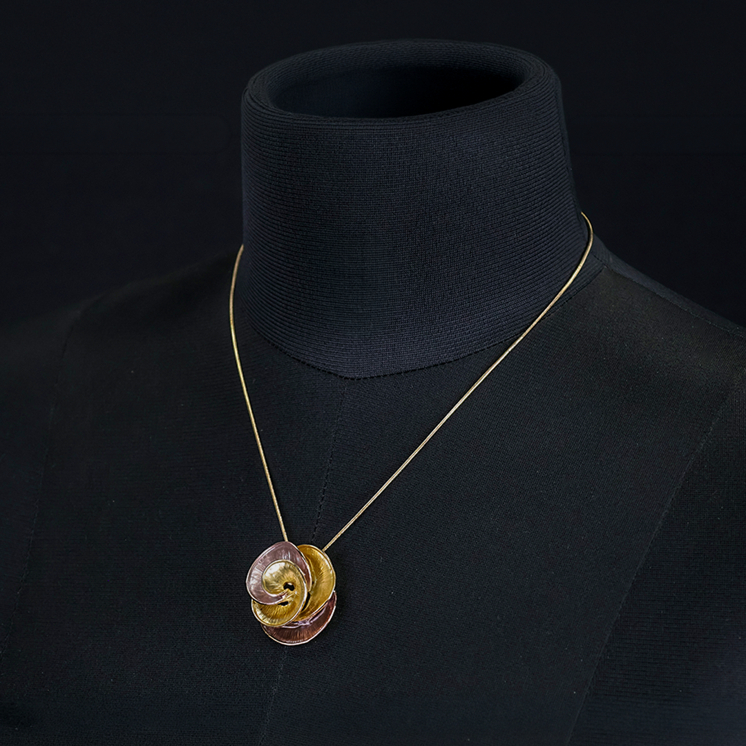 Luxaura Metal Flower Statement Necklace