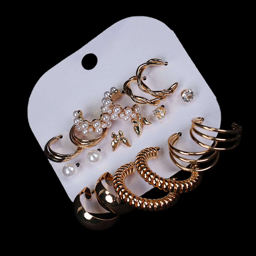 Trendy Multi-Design Hoops And Tops