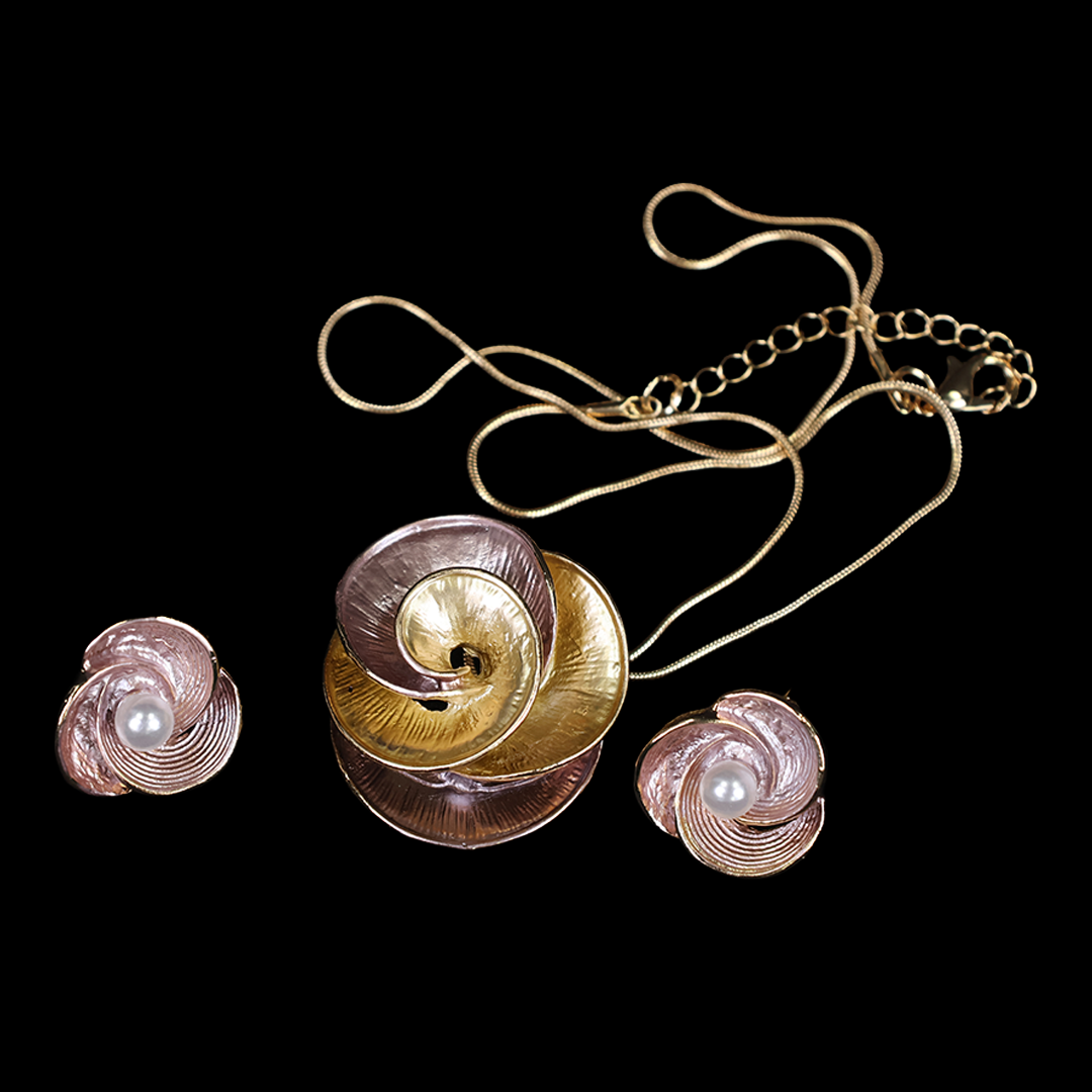 Luxaura Metal Flower Statement Necklace