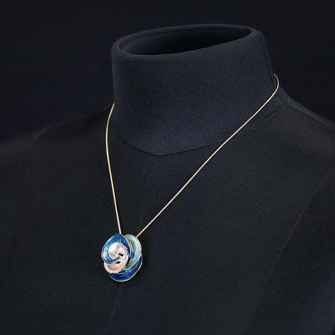 Luxaura Metal Flower Statement Necklace
