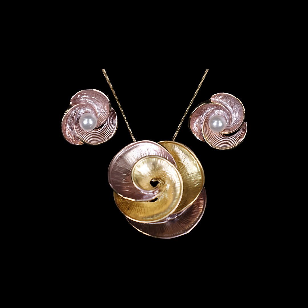 Luxaura Metal Flower Statement Necklace
