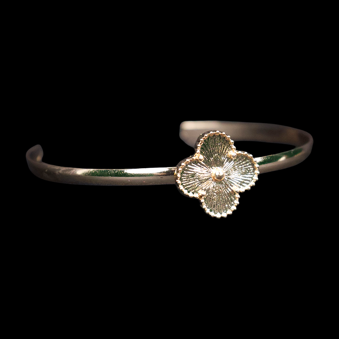 Regal Gold Flower Turkish Necklace With Bracelet